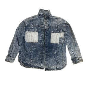 BOSS 80’s vintage denim jean jacket patchwork